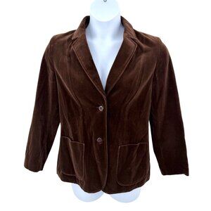 FABULOUS VINTAGE TAN F JAY BROWN VELVET BLAZER - SZ 12W